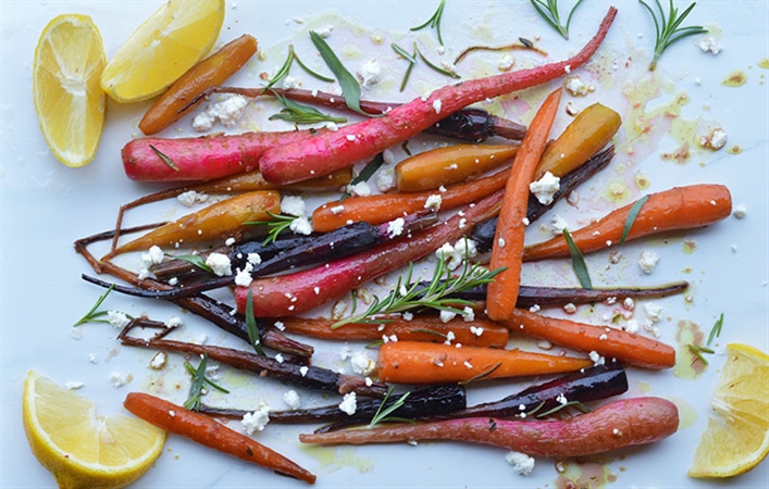 Herb Carrots and Radish with Goat Cheese