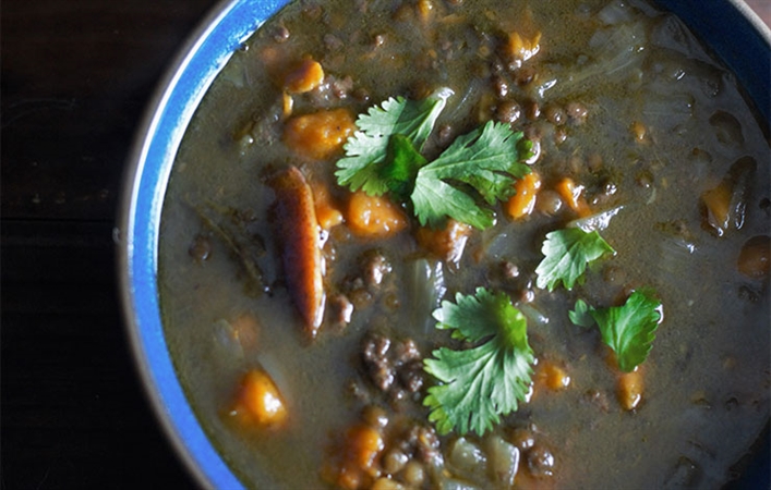 Lentil and Buffalo Stew