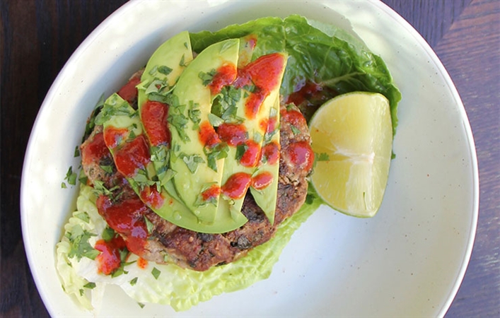 Bison Burgers with Bacon and Avocado