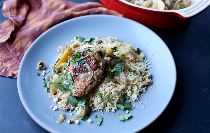 Couscous with Apricots & Green Onions